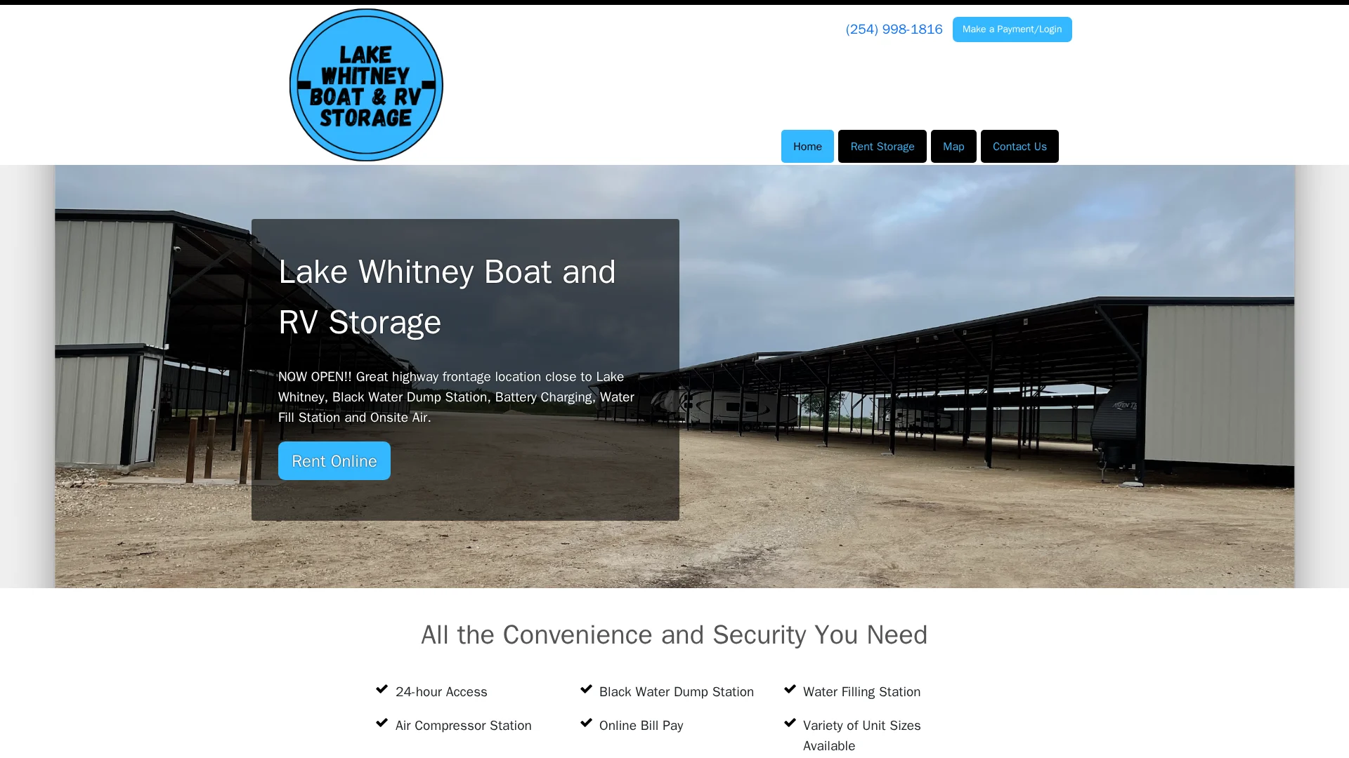 Lake Whitney Boat and RV Storage